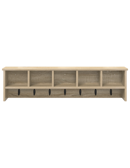 Appendiabiti a muro rovere sonoma 100 x 16 x 26 cm