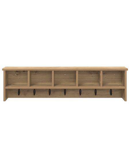 Appendiabiti a muro rovere artigianale 100 x 16 x 26 cm