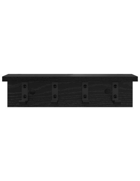 Appendiabiti a muro Rovere nero 40 x 10.5 x 10.5 cm