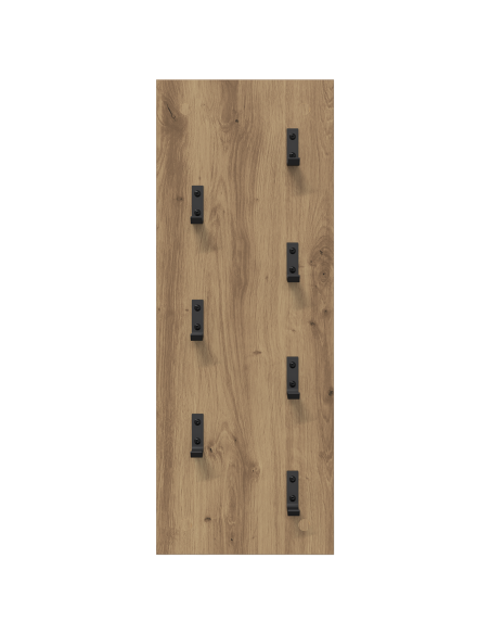 Appendiabiti a muro rovere artigianale 30 x 1.5 x 80 cm