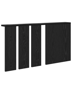 Appendiabiti a muro con lo scaffale Rovere nero 85 x 10 x 45 cm