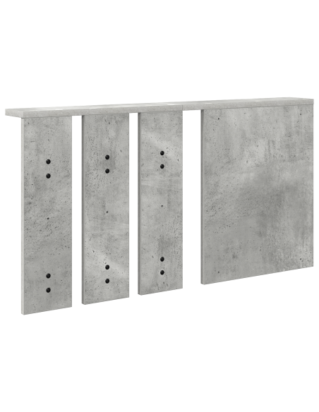 Appendiabiti a muro con specchio Grigio cemento 85 x 10 x 45 cm