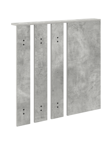 Appendiabiti a muro con specchio Grigio cemento 84 x 10 x 80 cm