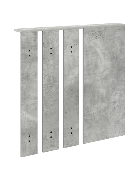 Appendiabiti a muro con specchio Grigio cemento 84 x 10 x 80 cm