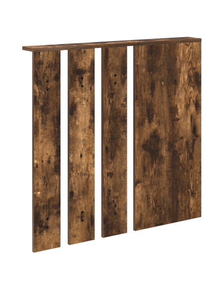 Appendiabiti a muro con lo scaffale Rovere fumo 84 x 10 x 80 cm
