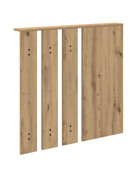 Appendiabiti a muro rovere artigianale 84 x 10 x 80 cm