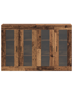 Armadi da Muro 2 pcs Legno vecchio 69,5 x 34 x 90 cm