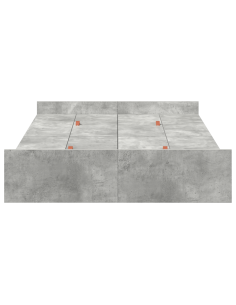 Struttura letto con contenitore Grigio cemento 120 x 200 cm