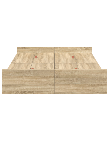 Struttura letto con contenitore rovere sonoma 120 x 190 cm MDF