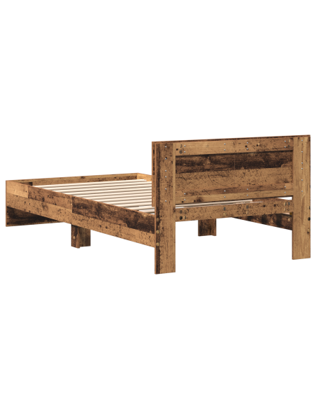 Struttura letto con testata Legno vecchio 100 x 200 cm