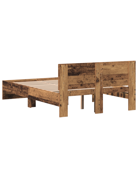 Struttura letto con testata Legno vecchio 120 x 190 cm