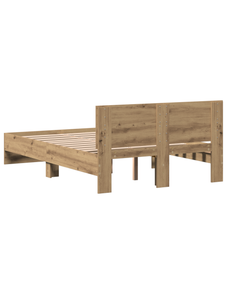 Struttura letto con testata Rovere artigianale 120 x 190 cm