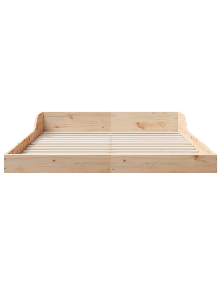 Struttura del letto Marrone 120 x 200 cm Legno di pino massello