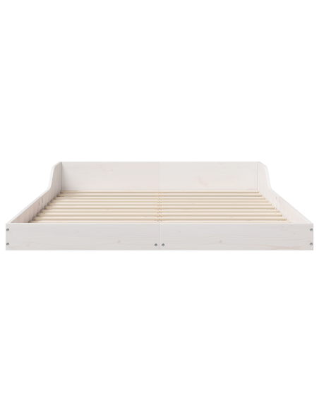 Struttura del letto Bianco 120 x 200 cm Legno di pino massello