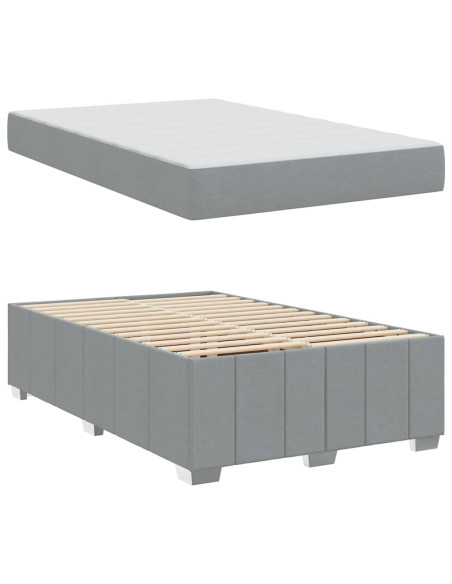 Struttura del letto Grigio chiaro 120 x 200 cm Tessuto