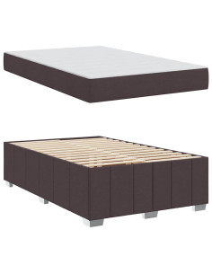 Struttura del letto Marrone Scuro 120 x 200 cm Tessuto