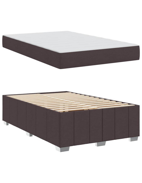 Struttura del letto Marrone scuro 120 x 200 cm Tessuto