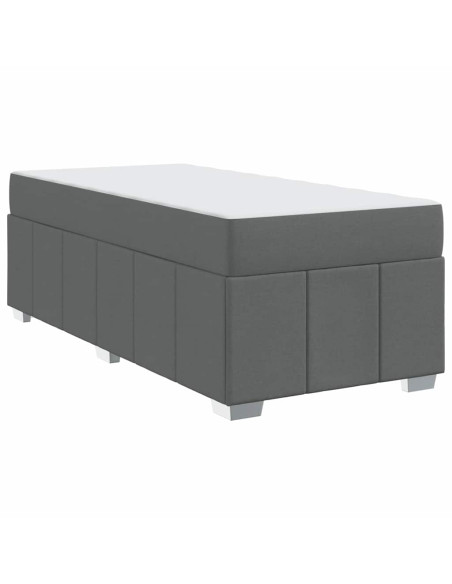 Struttura del letto Grigio scuro 100 x 200 cm Tessuto