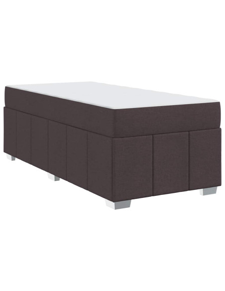 Struttura del letto Marrone scuro 100 x 200 cm Tessuto