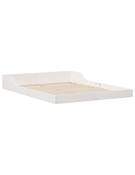 Struttura del letto Bianco 120 x 200 cm Legno di pino massello