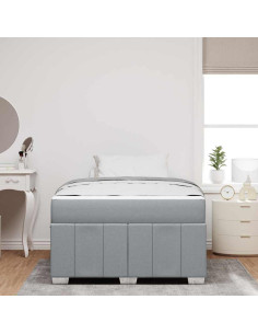 Struttura del letto Grigio chiaro 120 x 190 cm Tessuto 2