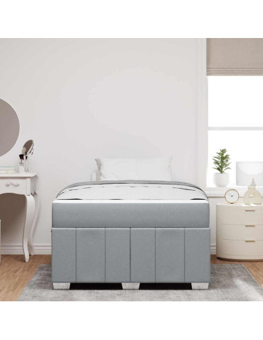 Struttura del letto Grigio chiaro 120 x 190 cm Tessuto