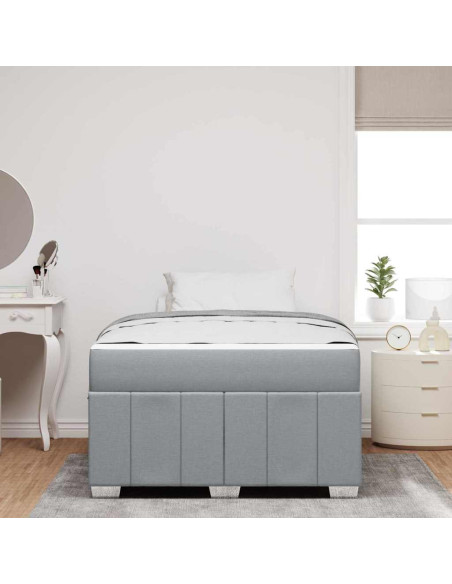 Struttura del letto Grigio chiaro 120 x 200 cm Tessuto