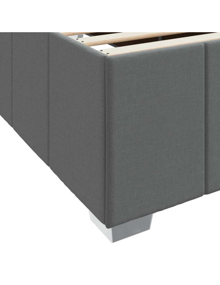 Struttura del letto Grigio scuro 120 x 200 cm Tessuto