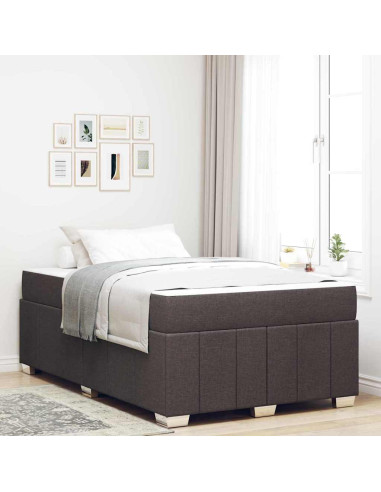 Struttura del letto Marrone Scuro 120 x 200 cm Tessuto
