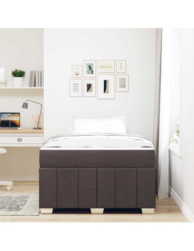 Struttura del letto Marrone Scuro 120 x 200 cm Tessuto