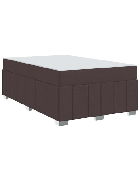 Struttura del letto Marrone scuro 120 x 200 cm Tessuto
