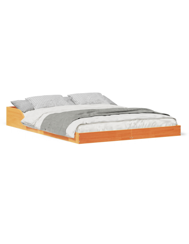 Struttura del letto Marrone cerato 140 x 190 cm Pino massello
