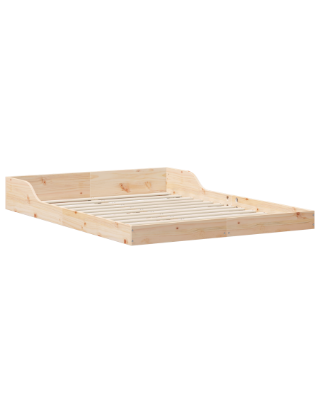 Struttura del letto Marrone 120 x 190 cm Legno di pino massello
