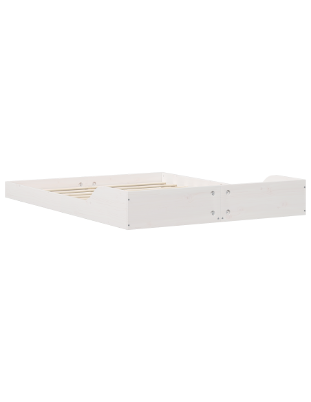 Struttura del letto Bianco 120 x 190 cm Pino massello