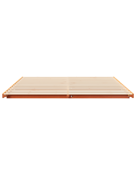 Struttura letto a terra Cera marrone 200 x 220 cm
