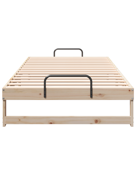 Struttura Letto con Manici Marrone 100 x 200 cm