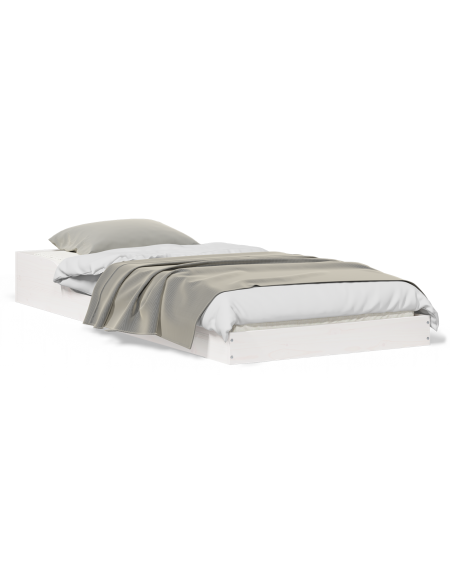 Struttura del letto Bianco 90 x 210 cm Pino massello