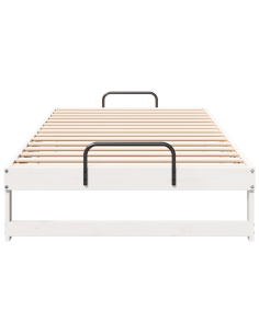 Struttura del letto Bianco 100 x 200 cm Pino massello