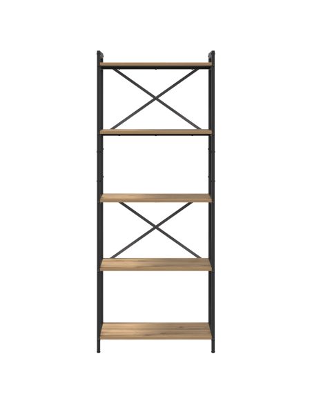 Libreria rovere artigianale 60 x 30 x 153 cm Legno multistrato