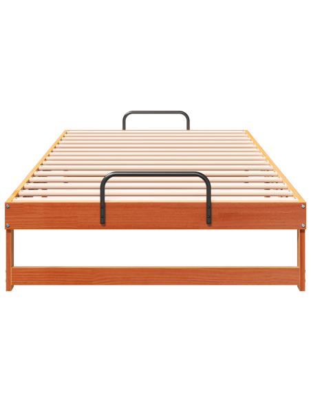Struttura del letto Marrone 100 x 200 cm Pino massello