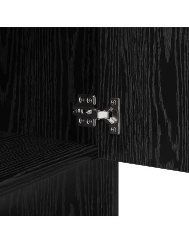 Credenza Rovere Nero 97 x 29 x 75 cm Legno multistrato