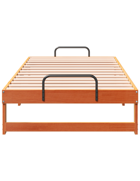 Struttura Letto con Manici Marrone 90 x 200 cm