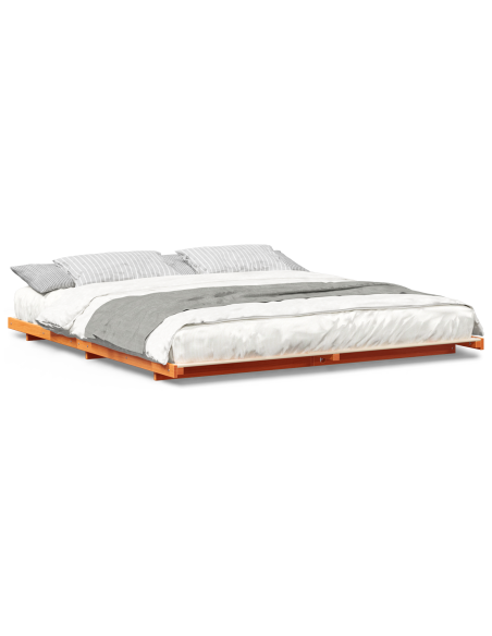 Struttura letto a terra Cera marrone 180 x 220 cm