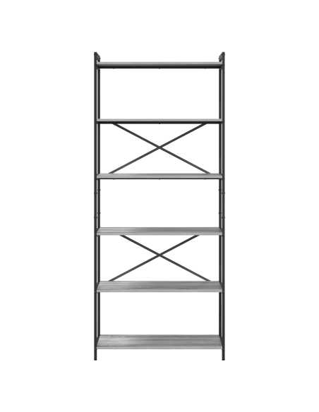 Libreria Grigio sonoma 80 x 30 x 188 cm Legno multistrato