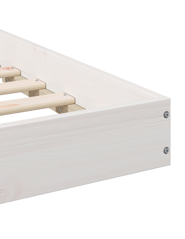 Struttura del letto Bianco 140 x 210 cm Pino massello