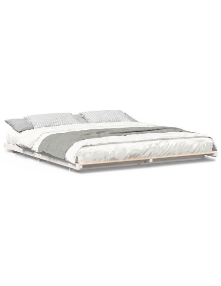Struttura letto a terra Bianco 200 x 220 cm