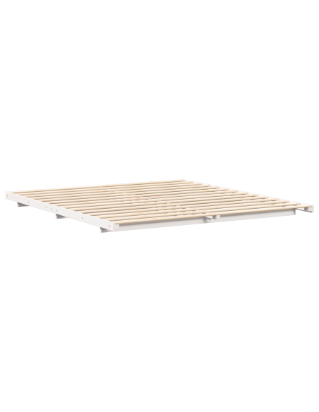 Struttura letto a terra Bianco 200 x 220 cm