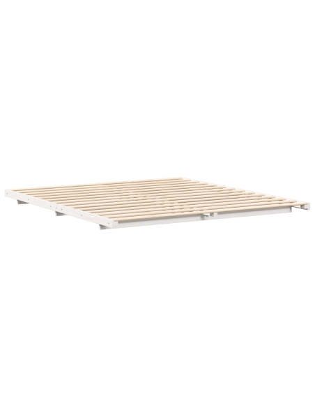 Struttura letto a terra Bianco 200 x 220 cm