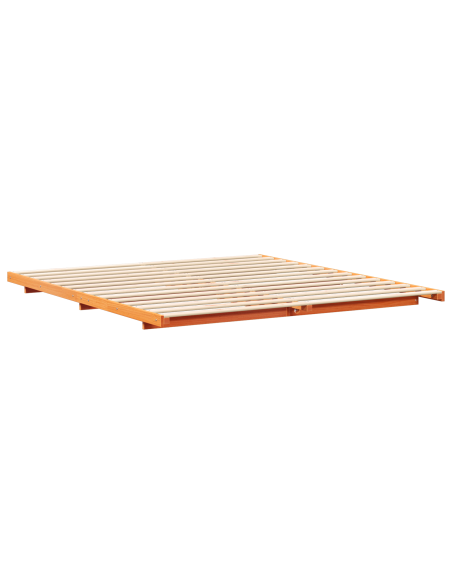 Struttura letto a terra Cera marrone 200 x 220 cm