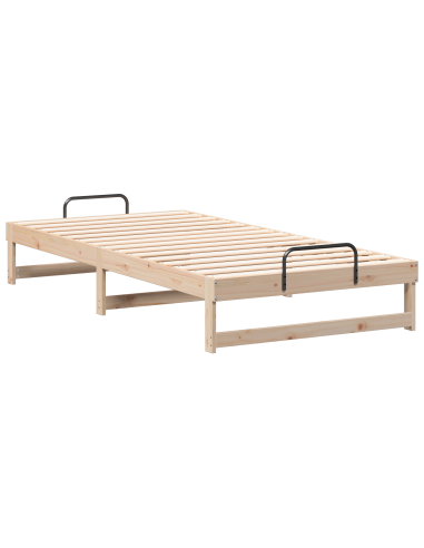 Struttura del letto Marrone 100 x 200 cm Pino massello